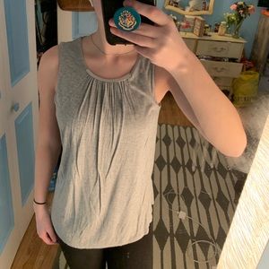 Grey tank top with built in necklace
